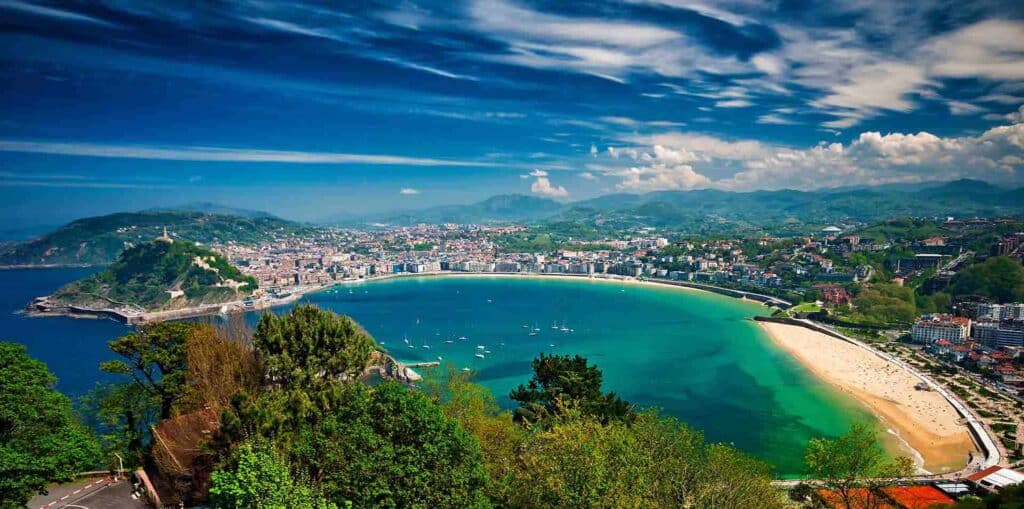 View from Mountain of San Sebastian, Spain