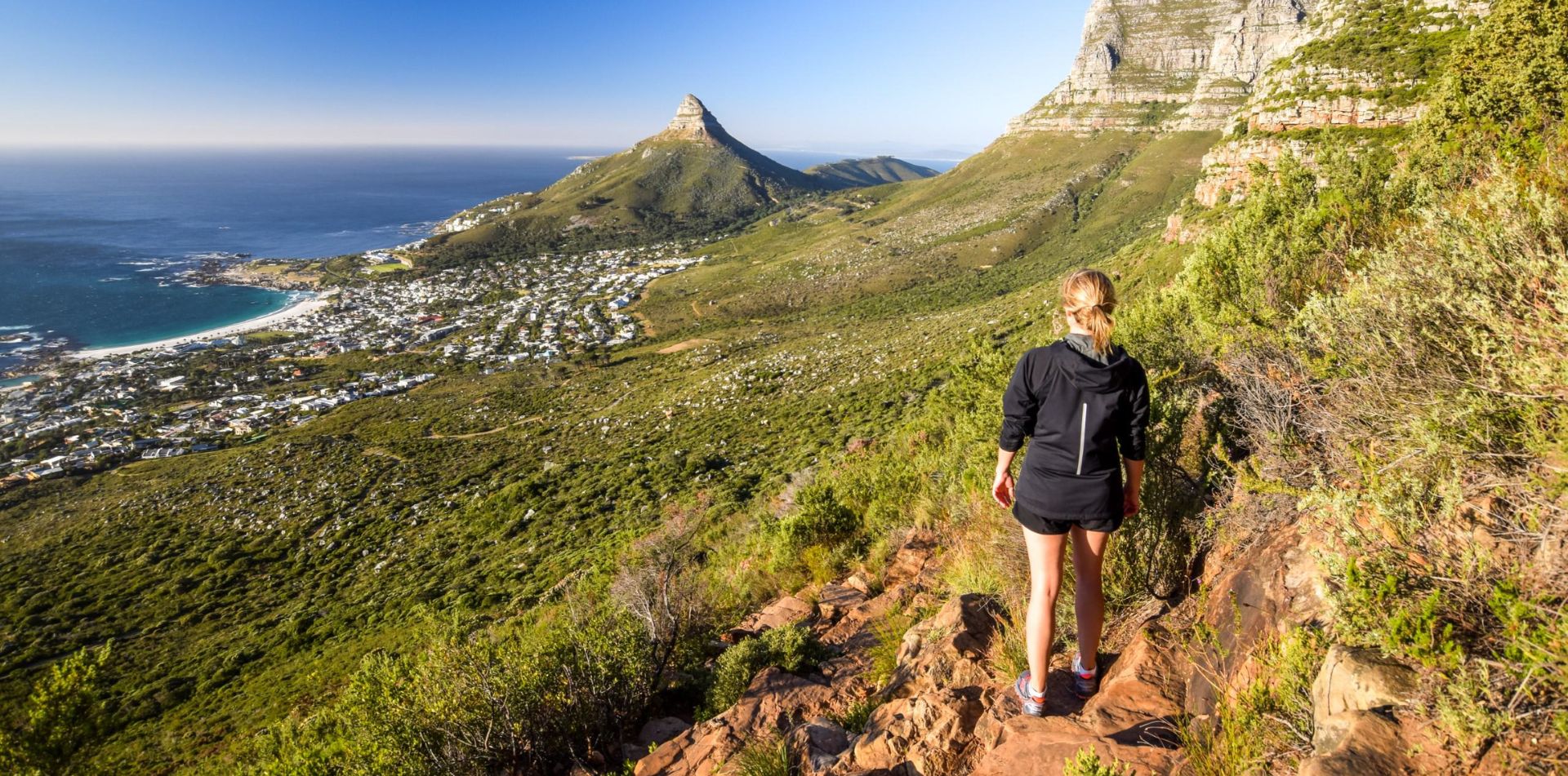 Walking along the South Africa coast