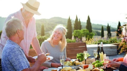 Italian people enjoying Aperol Spritz in Italy