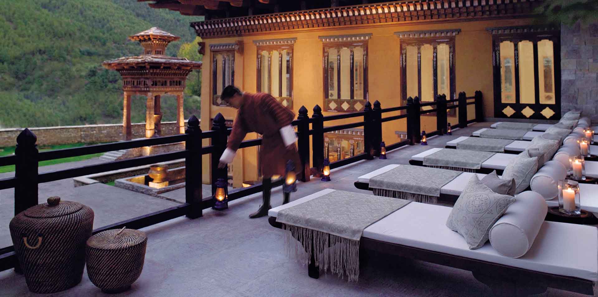 Outdoor Deck at Taj Tashi Thimphu, Bhutan
