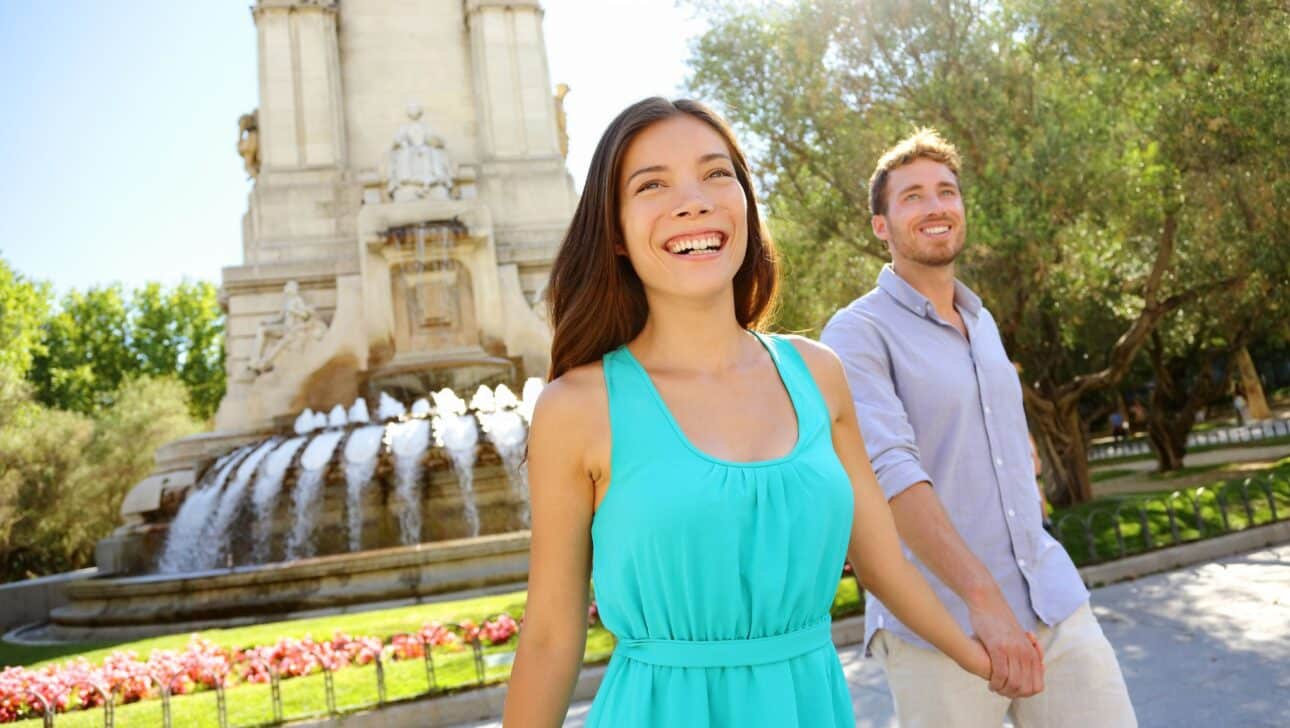 Stroll through the Plaza de Espana in Madrid