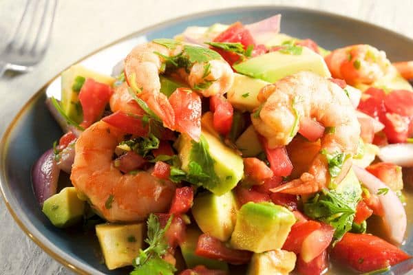 Fresh dish of ceviche in Peru