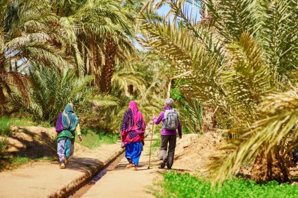 Woman walking together in Morocco