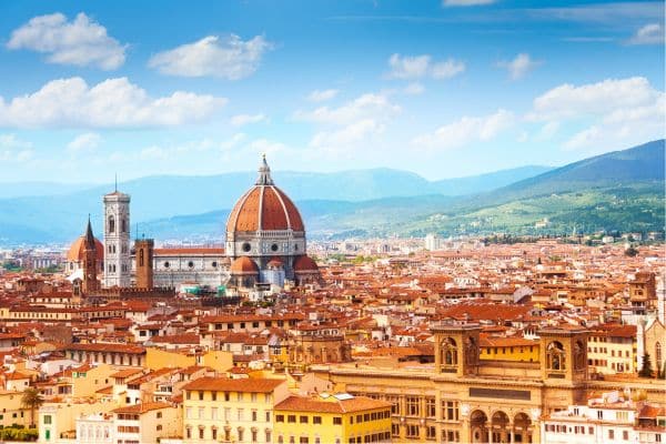 Duomo and city landscape of Florence, Italy